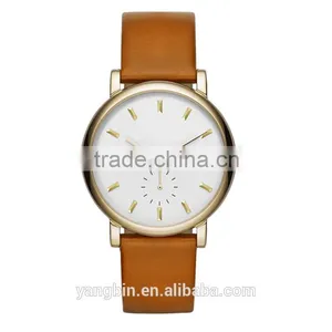 Hot Popular Free Shipping Leather Band Quartz Stainless Steel Watch Water Resistant thumbnail-5