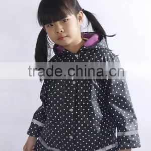 2015 ODM New Fashion Design Girls pu Rain Jacket thumbnail-1