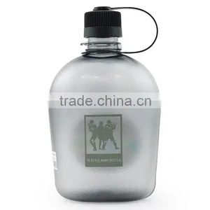 Hot Sell 1 L/900ml/ 750ml/ 500ml Plastic PP Army Water Bottle thumbnail-2