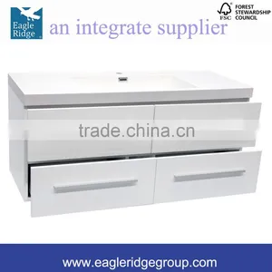 Soft Closing Drawers Vanity, 1200mm Wall Hung Vanity, Single Sink Bathroom Vanity K1200W thumbnail-3