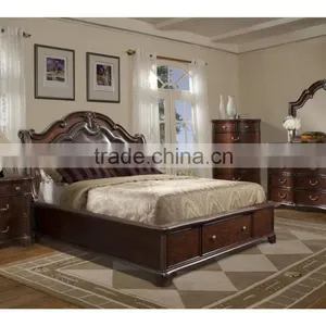 Tabasco King Bed / Amercian Style Solid Wood Bedroom AS-B32 thumbnail-1