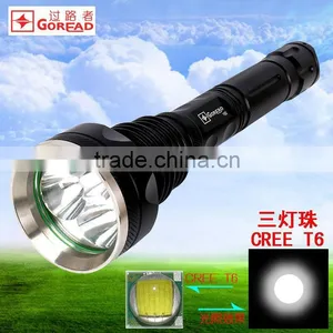 GOREAD Y80 High Bright Rechargeable Flashlight 3*XML-T6 5 Mode 30W Stainless Head Search Products thumbnail-1
