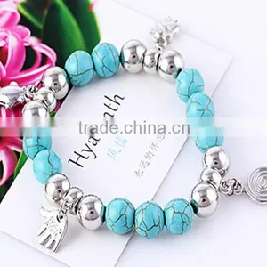 >>NEW SW16573 Promotion Beaded Charm Bracelet Turquoise Bracelet// thumbnail-3