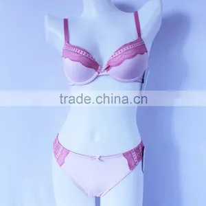 Custom Basic Girls Ladies Lingerie Set Cotton Bra Panty Set Supplier's Choice thumbnail-2
