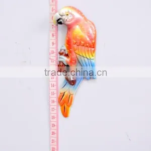 Colorful 5 Inch Plastic Pearl Powder Flat Parrot Animal Fridge Magnet, Animal Homes Craft, Decorative Magnets thumbnail-6