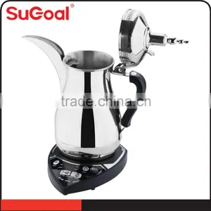 Stainless Steel Arabic Dallah Coffee Pot Arabic Coffee Maker thumbnail-2