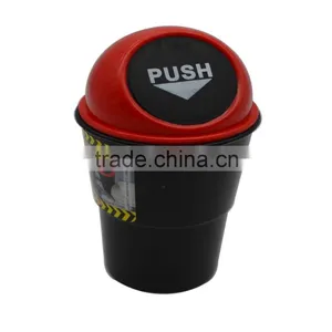 2016 New Design Black Plastic Cover Home Car Ashtray Trash Bin Can Garbage Container thumbnail-3