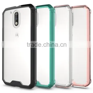 PC Back Cover Crystal Bumper Hybrid Protective Case for Motorola Moto G4 thumbnail-1