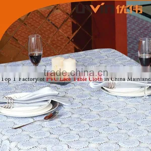 Stable Quality Tablecloth Supplier PVC Lace Embossed Vinyl Tablecloth thumbnail-1