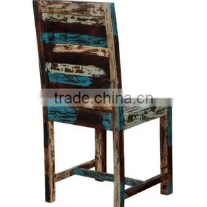 INDIA COLORFUL ROSEWOOD DINING CHAIR , Multi Color DISTRESSED DINING CHAIR thumbnail-4