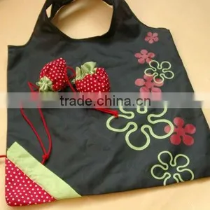 Colorful Foldable Nylon Shopping Bag Strawberry Bag thumbnail-3