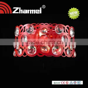 Modern Crystal Red Materials E14 Wall Lamp thumbnail-1