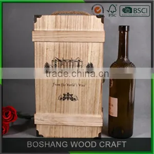 Red Wine Box Cheap Wooden Wine Boxes Pine Wood Wine Boxes thumbnail-2