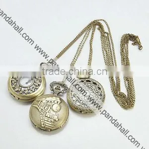 Steampunk Pocket Timepiece Antique Pocket Watches Necklaces Mixed(WACH-G006-M3) thumbnail-1