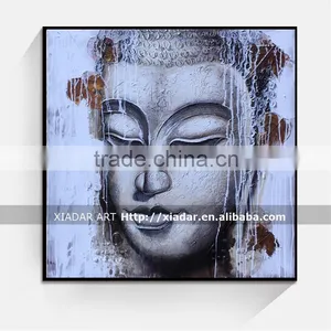 SHU161 Wall Art Decor Buddha Face Oil Painting on Canvas Many Good Design thumbnail-1