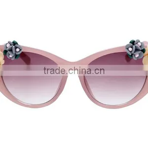 2016 Hot Selling Vintage Rose Flower Plastic Lady's Sun Glasses thumbnail-2
