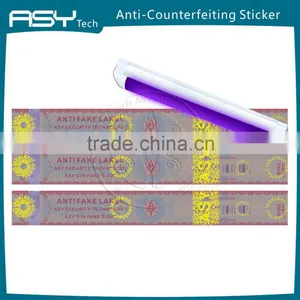 Security Paper Sticker With UV Printing thumbnail-1