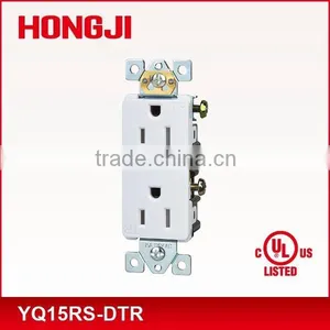 UL Approval 15AMP Push-in and Side Wired Decorator Duplex Receptacle With Slot Tamper Resistant Self-grounding Residential Grade thumbnail-1