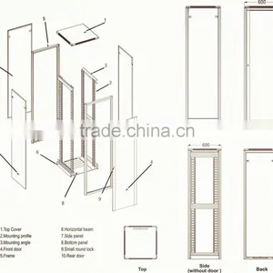 19" Server Cabinet With Double Door thumbnail-3