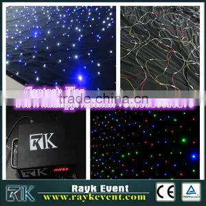 Singapore Ceiling DMX LED Star Fabric /LED Star Curtain / LED Star Cloth Led Light Black Curtain for Event Parties thumbnail-1