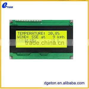 LCD APHA/NUM DISPL 20X4 YELLOY GREEN LED BACKLIGHT thumbnail-1
