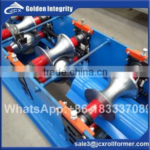Botou City Classic Galvanized Aluminum Colored Glaze Steel Metal Roof Ridge Cap Tile Cold Roll Forming Making Machine thumbnail-3