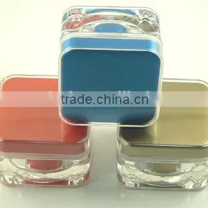 Cosmetic Container, Square Acrylic Cream Jars thumbnail-2