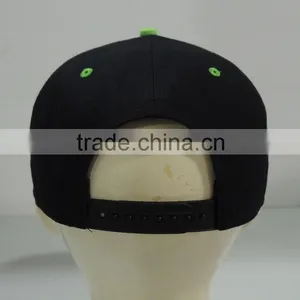 Contrast Button Embroidery SNAPBACK Flat Bill Hat thumbnail-3