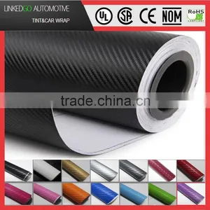 Most Popular 1.52*30m Auto Carbon Fiber Car Wrap Vinyl Film With Air Bubble Channel thumbnail-1