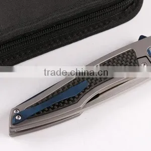 OEM All Titanium Handle D2 Blade Folding Knives for Outdoor thumbnail-3