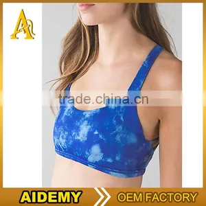 Custom Made Breathable Sports Bra, Women Contrast Gym Bra, Fitness YOGA Bra thumbnail-1