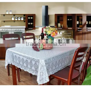 137X182CM Golden Lace Vinyl Tablecloth thumbnail-1