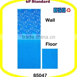 Virgin Vinyl Solid Blue Swimming Pool Lining Shimmer Full Patterned Pool Liner Semi-fished by Rolls thumbnail-1