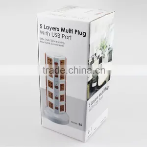 ME-S5 Five Layer Vertical Rotary Socket of Multifunction Plug Socket thumbnail-5