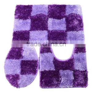 100%polyester Long Pile Shaggy Machine Made Silk Bathroom Carpet thumbnail-2