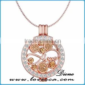 DIY Customized Round Coin Blank Beautiful Gold Pendant Necklaces thumbnail-6