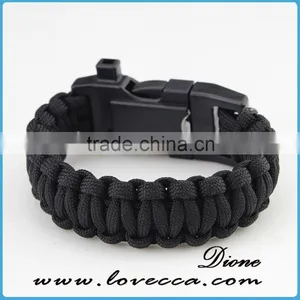 2016 Hot Wholesale Survival Tactical Whistle Compass Fire Starter 550 Paracord Bracelet With Flint thumbnail-5