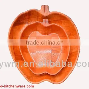 Apple Shaped Wooden Bowl-- Jane thumbnail-1