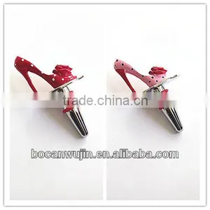 Resin and Metal Fashion Design Custom High Heel Shoe Wine Bottle Stopper thumbnail-1