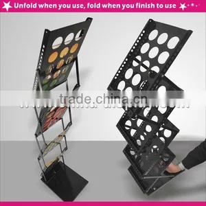 Folding Metal Literature Paper Holder Stand for A4 Size Adjustable Height thumbnail-1