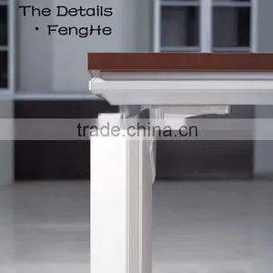 Wooden Office Furniture Table Aluminum Alloy Leg Frame Office Design Executive Desk thumbnail-3