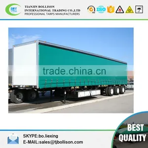 Super Quality Fire Retardant Waterproof Truck Side Curtains Tarpaulin, Durable Printed Container Side Curtain Tarpaulin thumbnail-1
