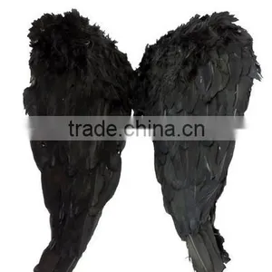 Black Feather Fallen Angel Fairy Wings thumbnail-1