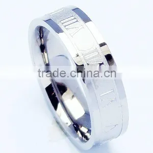 Engraved Titanium Ring / 2012 Fashion Round Ring / Wholesale Price Jewelry thumbnail-1