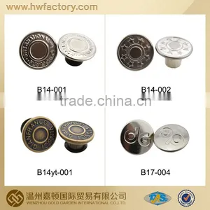 Wholesale Custom Brass Jean Button thumbnail-1
