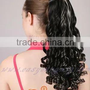 Wholesale Claw Clip Synthetic Curly Hair Pieces, Pony Tail thumbnail-1