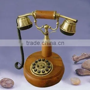 Retro Decorative Wooden Phone thumbnail-1