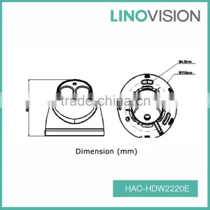 Water-proof 2.4MP 1080P DWDR Dome HDCVI Camera With 50m Smart IR thumbnail-2