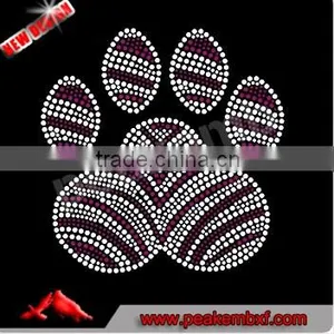 Hot Fix Crystal Bulldogs Rhinestone Transfer Motif Iron Ons for Clothing Wholesale Price thumbnail-2