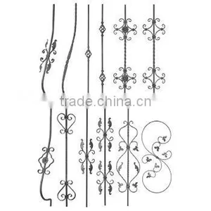 Good Quality Wrought Iron Forged Baluster Railing Components thumbnail-1